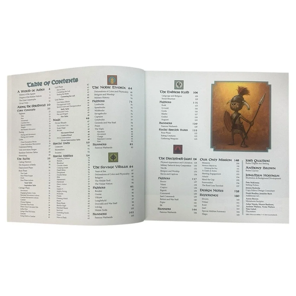 Zombiesmith War of Ashes Shieldwall Tabletop Miniatures Wargame Rulebook 2013